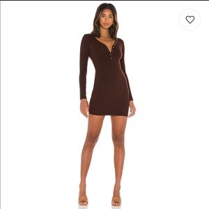 NWT Lovers + Friends Alice Mini Dress in Coffee
